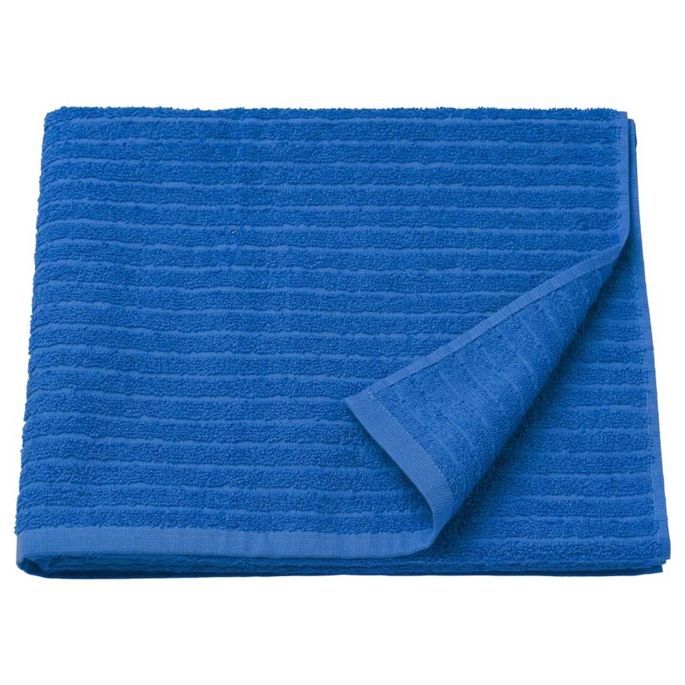 Blue Textured Bath Towels - Set of 2